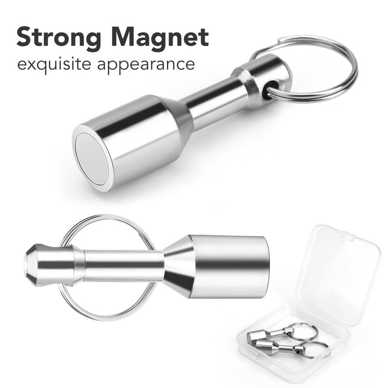 TRYMAG Keychain Magnets for Testing Brass, 4 Pack Neodymium Pocket Keychain for Purse with Strong Magnetic Rare Earth, Gold Silver Jewelry Ferrous Metals Test Magnet Hanging Keys Holder - Image 4